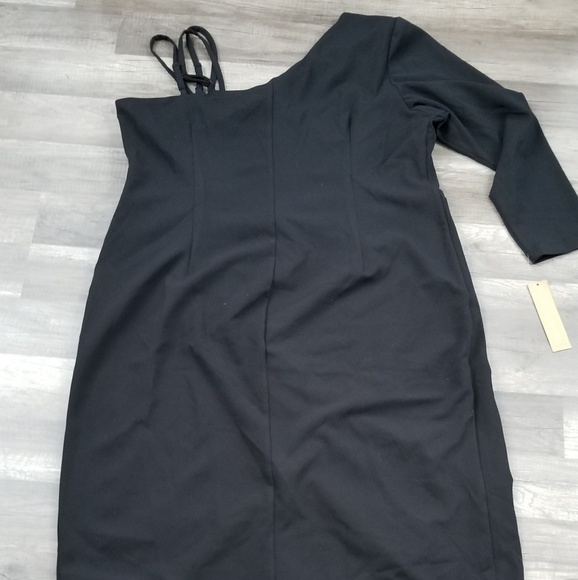 Rachel Rachel Roy Black One Sleeve Dress 20W - Picture 7 of 8